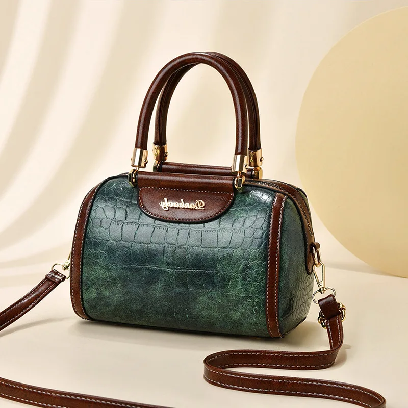 luxury hand bags ladies 2023 New Boston women bag messenger shoulders bolsos de mujer Stone pattern wholesale Handbags