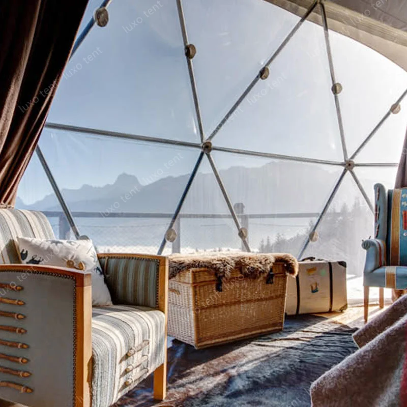 PVC hotel dome tent large size cheap with bathroom customize transparent tent