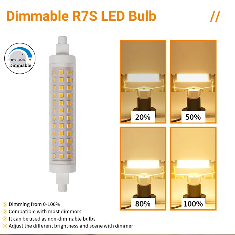 Support OEM&ODM AC120V R7S Lamp Corn Bulb Wholesale Price 10w 1337LM SMD2835 Led Bulb Light
