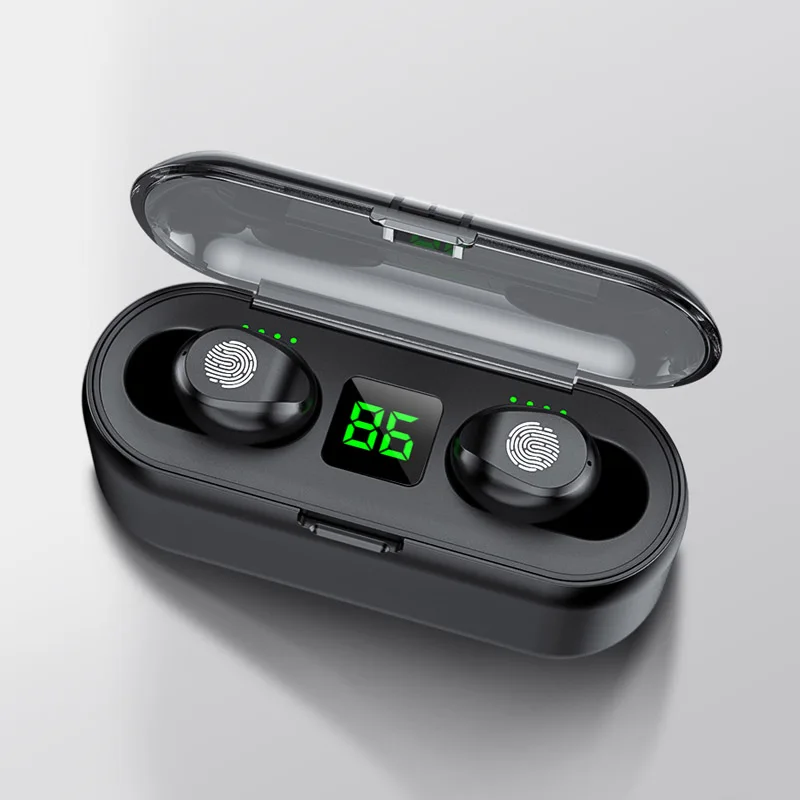 Free Shiping Earbuds F9 TWS BT Earphone Noise Cancelling Mini Earbuds With Microphone Stereo OEM F9 Series Wireless Earbuds