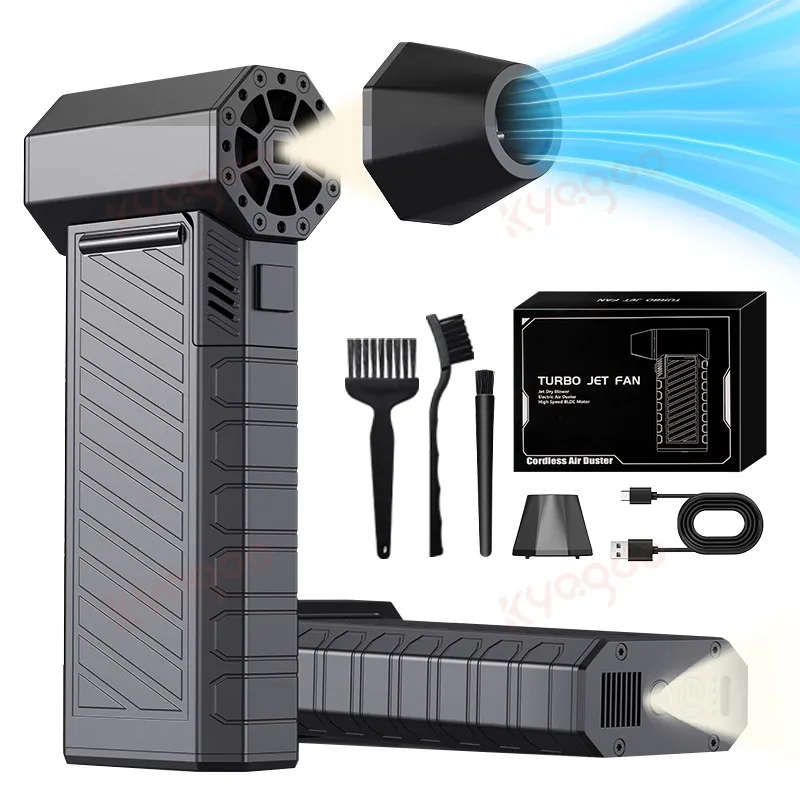 130,000 RPM Brushless Motor Portable Mini air Blower Electric Air Blower Duster for Electronics Cleaning, Outdoor, Camp