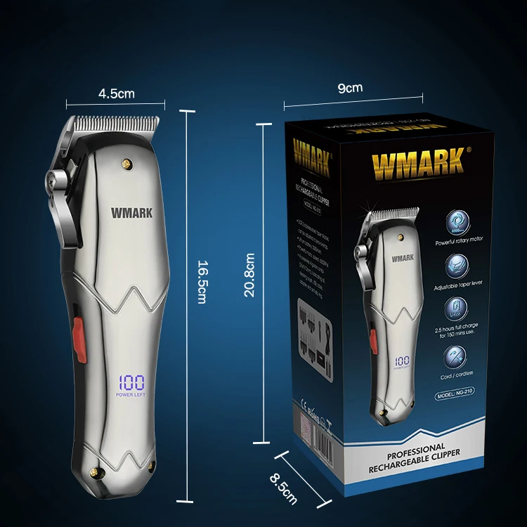 WMARK NG-210 RTS Профессиональный парикмахерский салон стрижка электрическая перезаряжаемая машинка для стрижки волос триммер мужчин