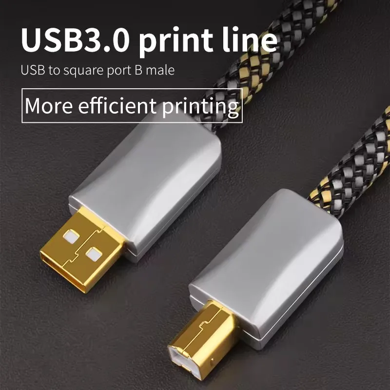 Hi-End USB audio cable data DAC hifi cable A-B usb cable made of OFC 4 cord