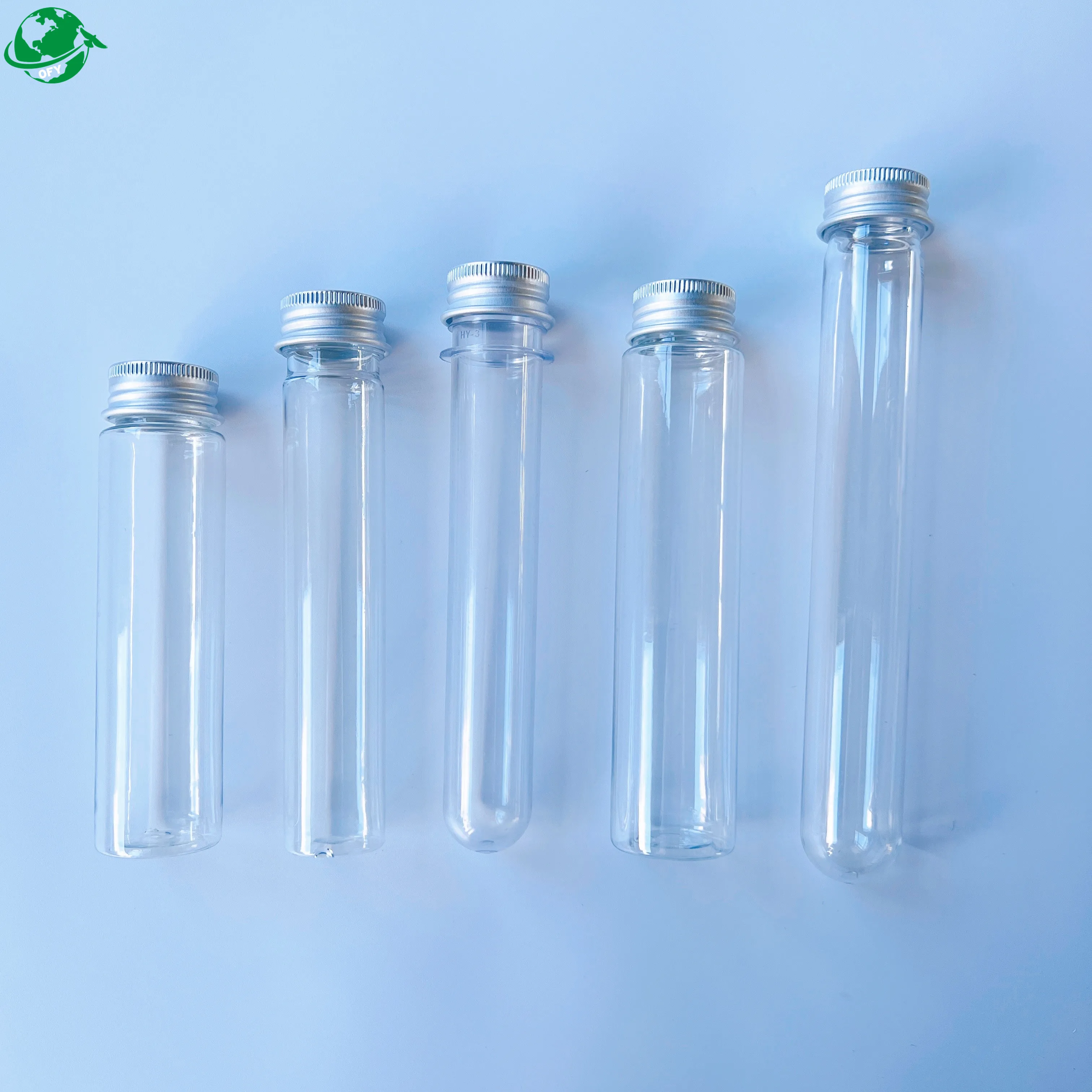 USB Кабельная линия контейнер большие бутылки пластиковая пробирка с алюминиевой закручивающейся крышкой для упаковки дисплеев
