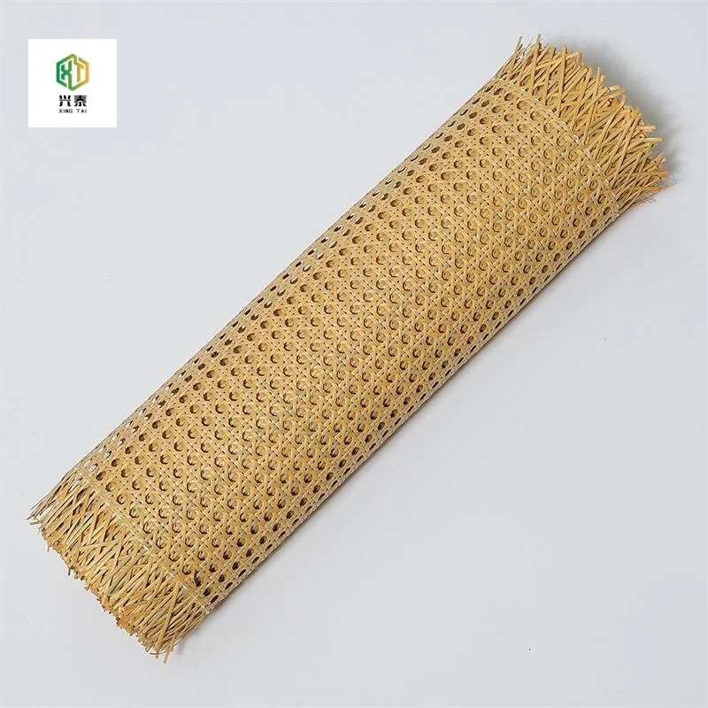 Wholesale Bleached PVC Plastic Mesh Webbing Roll Raw Material Rattan Cane