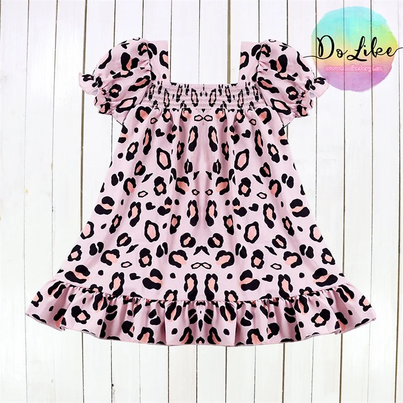 Summer kids clothing sunflower baby girl dress girls fancy dress with bow