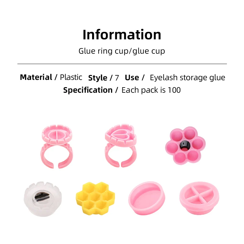 IRISMANLI Heart Shape circular Plastic Holder Professional Glue Cup Ring Eyelash lash Extension Glue Holder