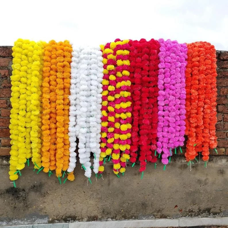 Indian Wholesale Wall Decor Stage Wedding Party Artificial Flower Garlands For Home Decorations