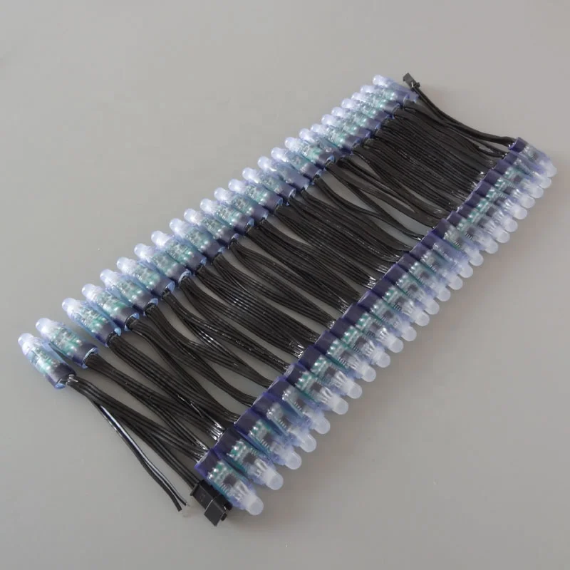 18AWG Wire 100ct a string DC12V 12mm WS2811 addressable RGB led smart pixel node IP68 lights string