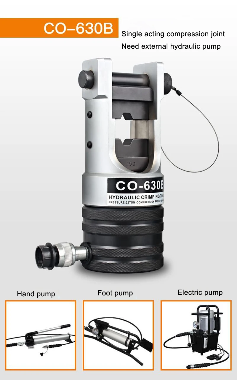 CO-630B head Crimping Type for Cable Lug Wire clamp Hydraulic Cable lug Crimping tools