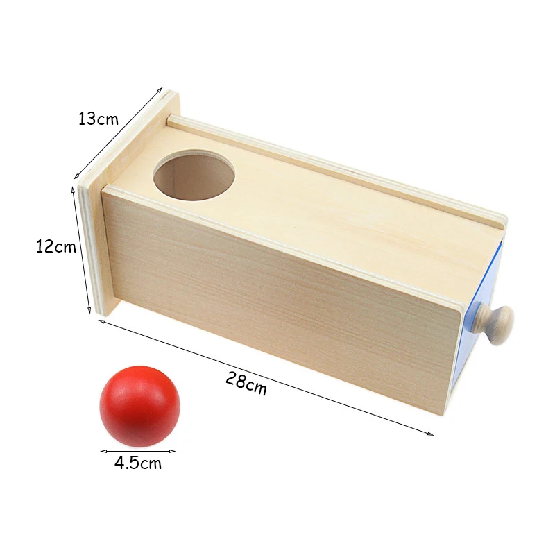 New popular montessori materials educational toys Object Permanence Box Drawer