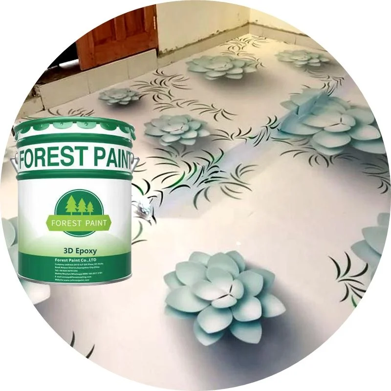 transparent clear removable self adhesive liquid 3d epoxy anti slip flooring paint