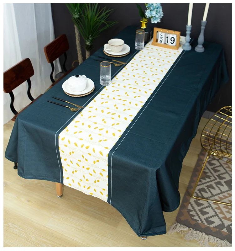 European style light luxury tablecloth waterproof and oil-proof tea table table mat rectangular desk tablecloth