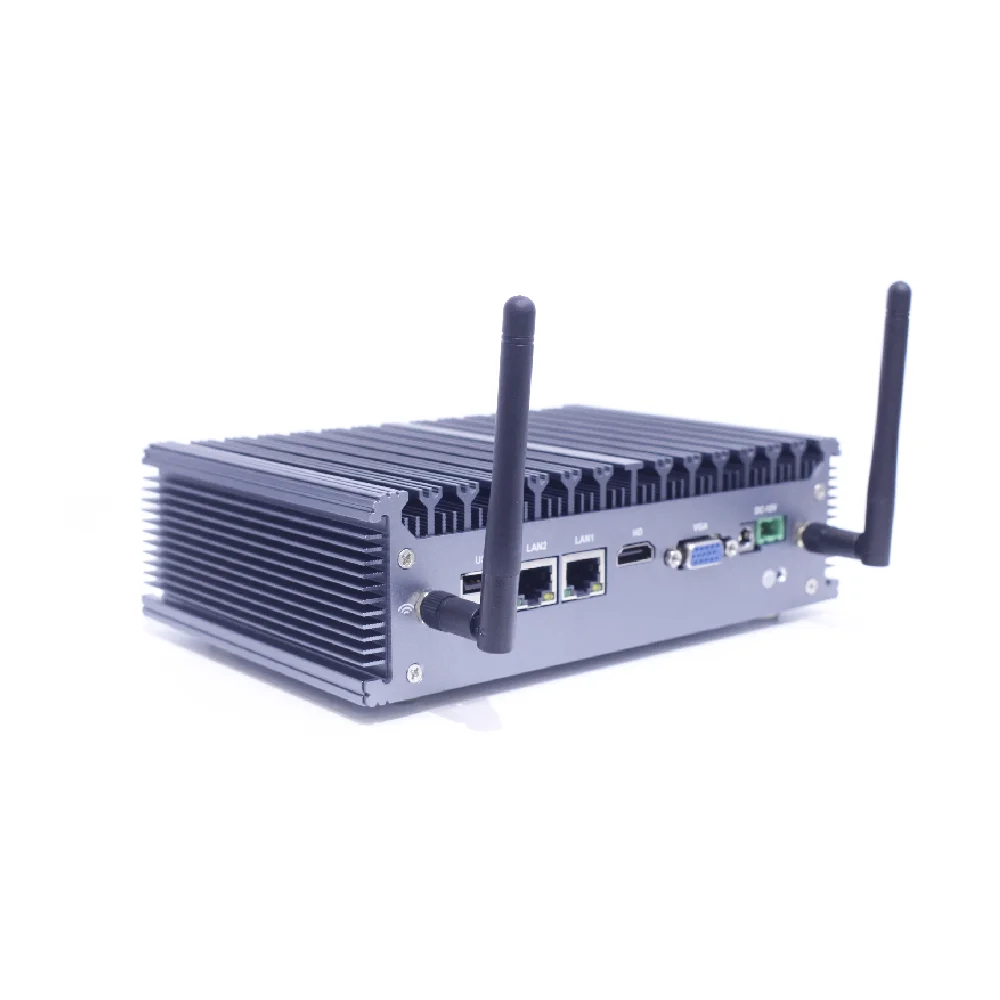 Индустриальный компьютер i3 i5 i7 встроенный ПК с RS232 RS485 двойной LAN HD-MI VGA 6 * USB безвентиляторный мини-ПК