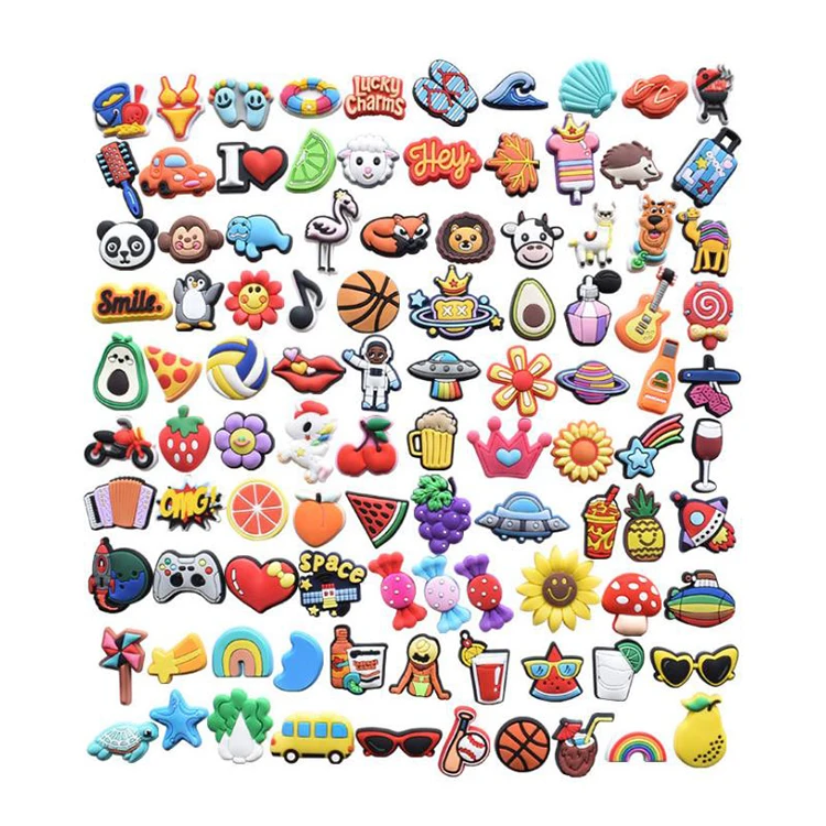 Быстрая своевременность, дешевая оптовая продажа, мягкие резиновые аксессуары из ПВХ, подвески для обуви нового дизайна для девочек, подвеска Croc