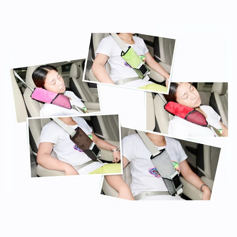 
Leadershow Custom Plush Seat Belt Baby Children Head Sleeping Pillow Orthopedic Neck Rest Car Pillow 