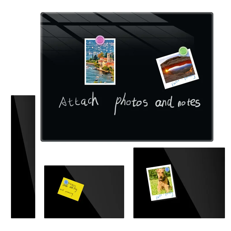 4mm Tempered Safe Cross Hole Magnetic Glassboard Without Frame Wall Mounted Dry Erase Glass Board