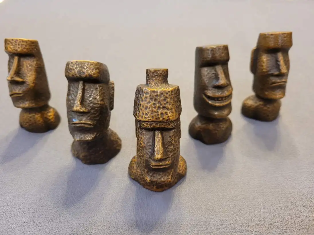 Easter Island statue Copper figurine copper home ornaments art craft