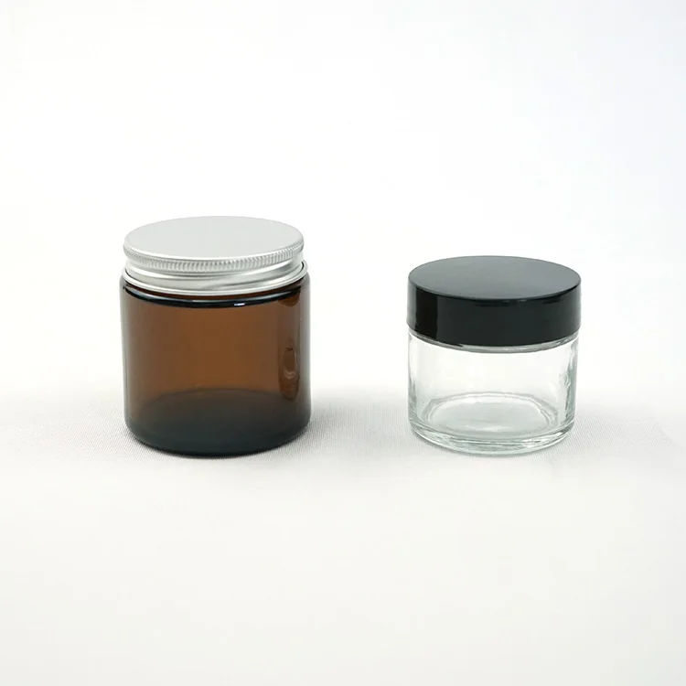 8oz 250ml amber glass jar with metal lid
