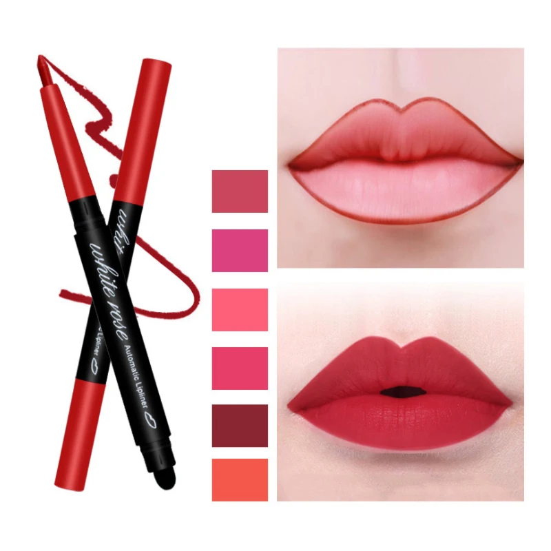 luxury 2-in-1 lipliner pencil vegan lip pencil private label creamy lip liner pen