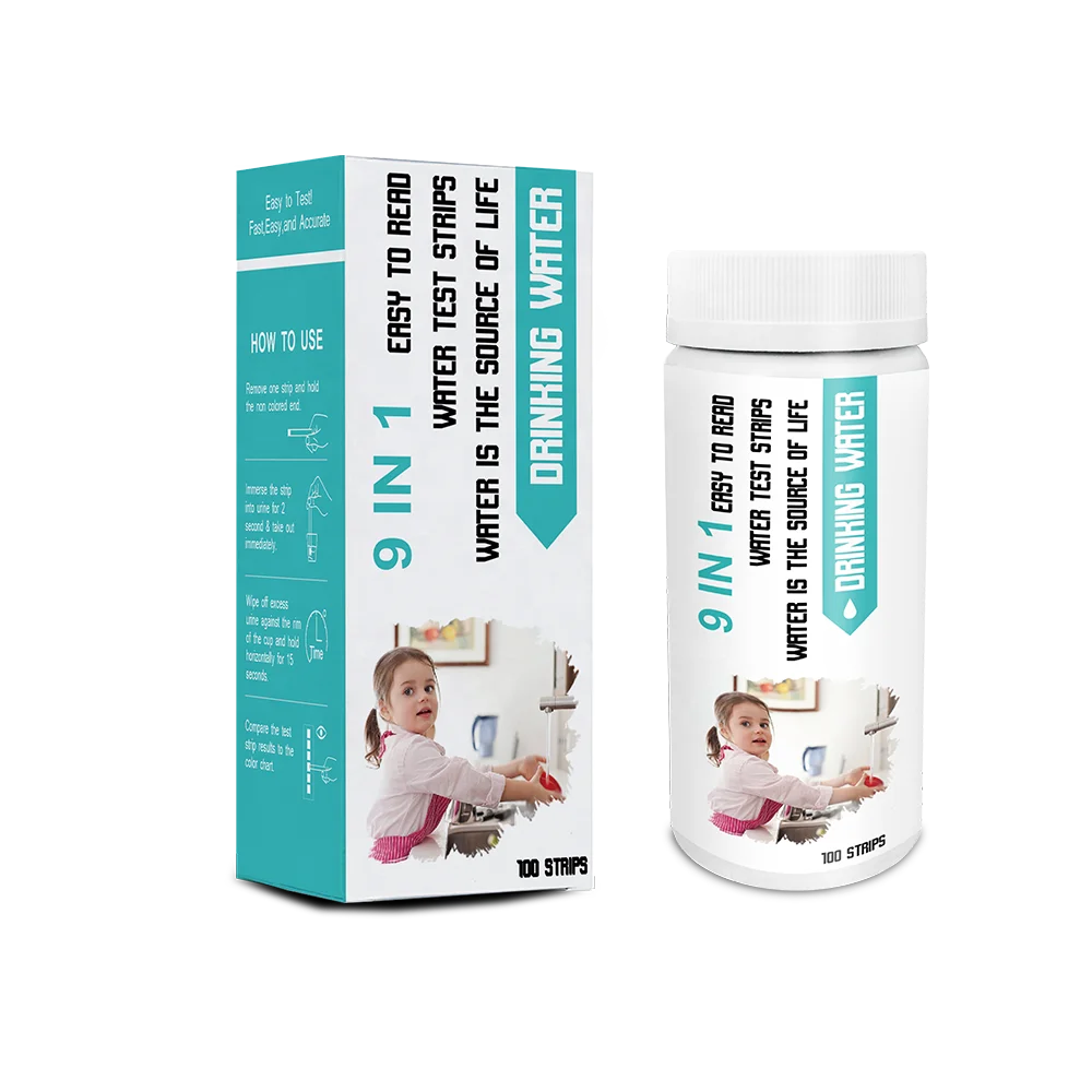 Комплект тестирования питьевой воды 9 в 1, тест-полоска на хлор для бассейна, тест-полоска для аквариумной воды
