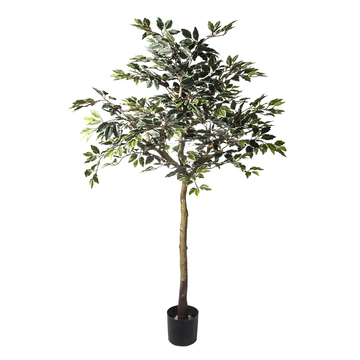 Evergreen Artificial Trees with Realistic Leaves and Trunk Topiary Faux Plant Artificial Ficus Tree for Outdoor Indoor Decor