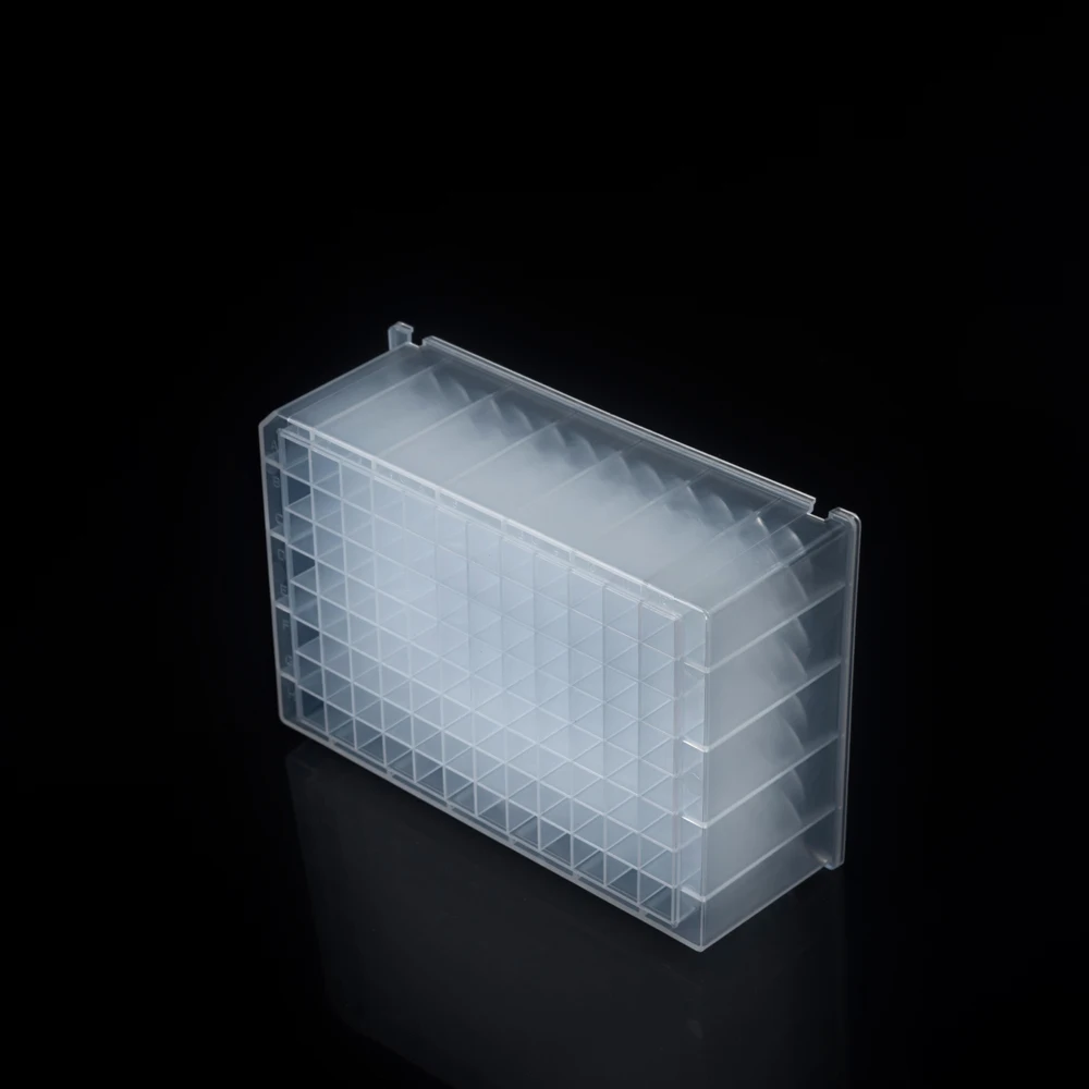 Medical laboratory DNA test instrument 2.2ml deep well 96 plate  V bottom with transparent PP virgin material