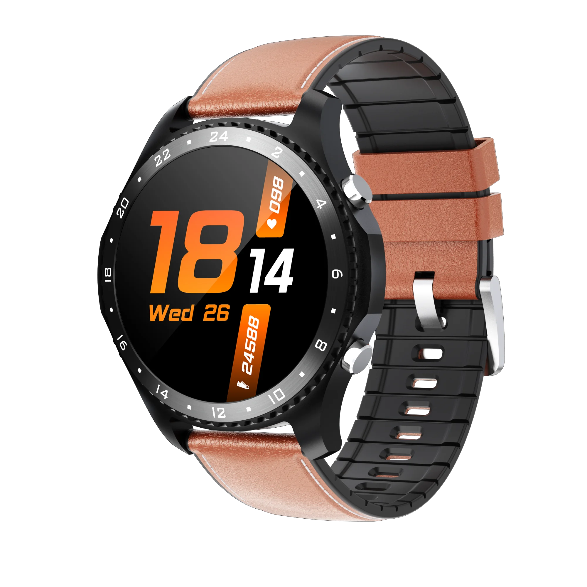 Amazon Product CK30 With Body Temperature BT Calls Leather Strap For Custom Smart Watch