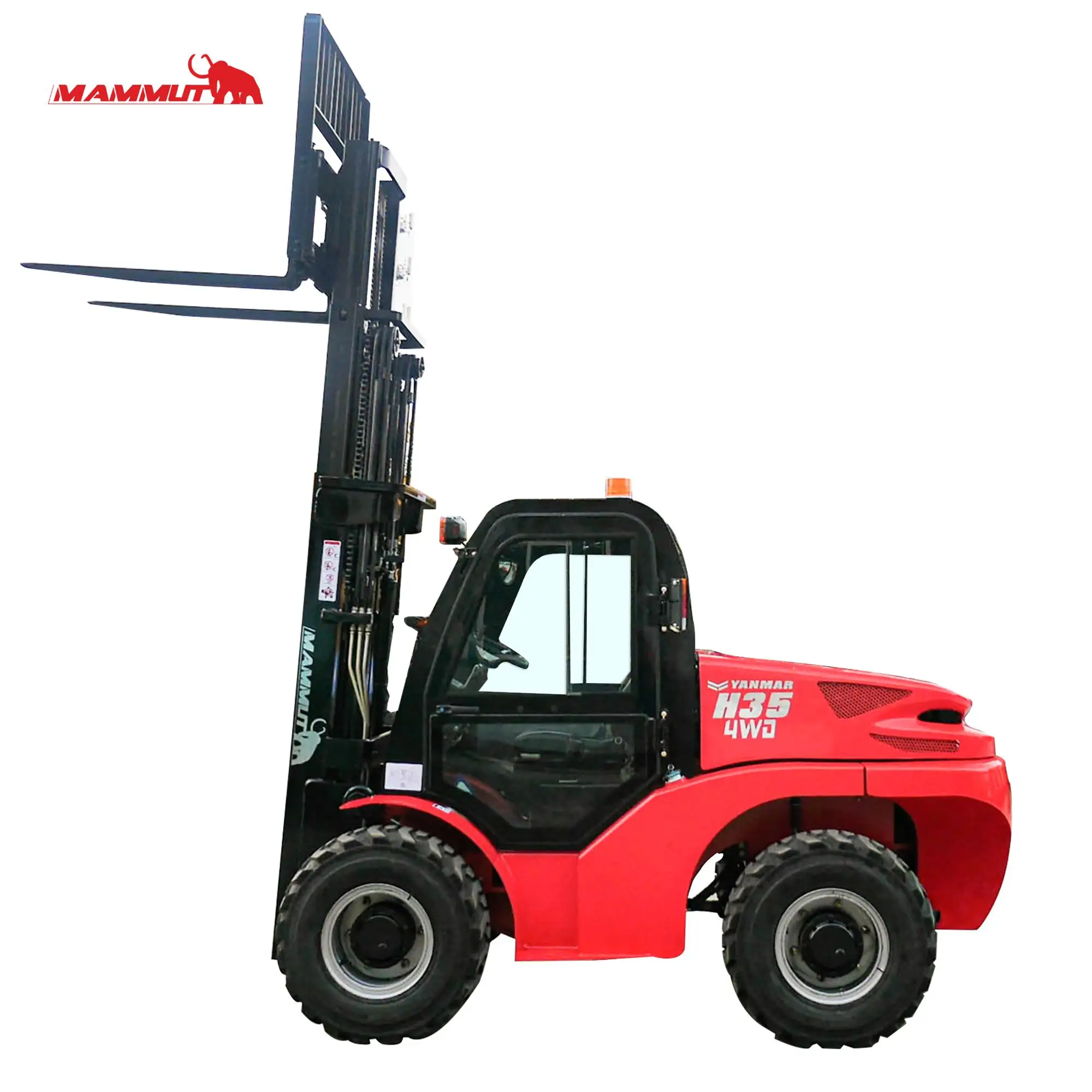 3.5ton 4*4 триплекс мачты 4500 мм Подъем дизельный двигатель Гидравлический вилочный погрузчик для пересеченной местности с вилы