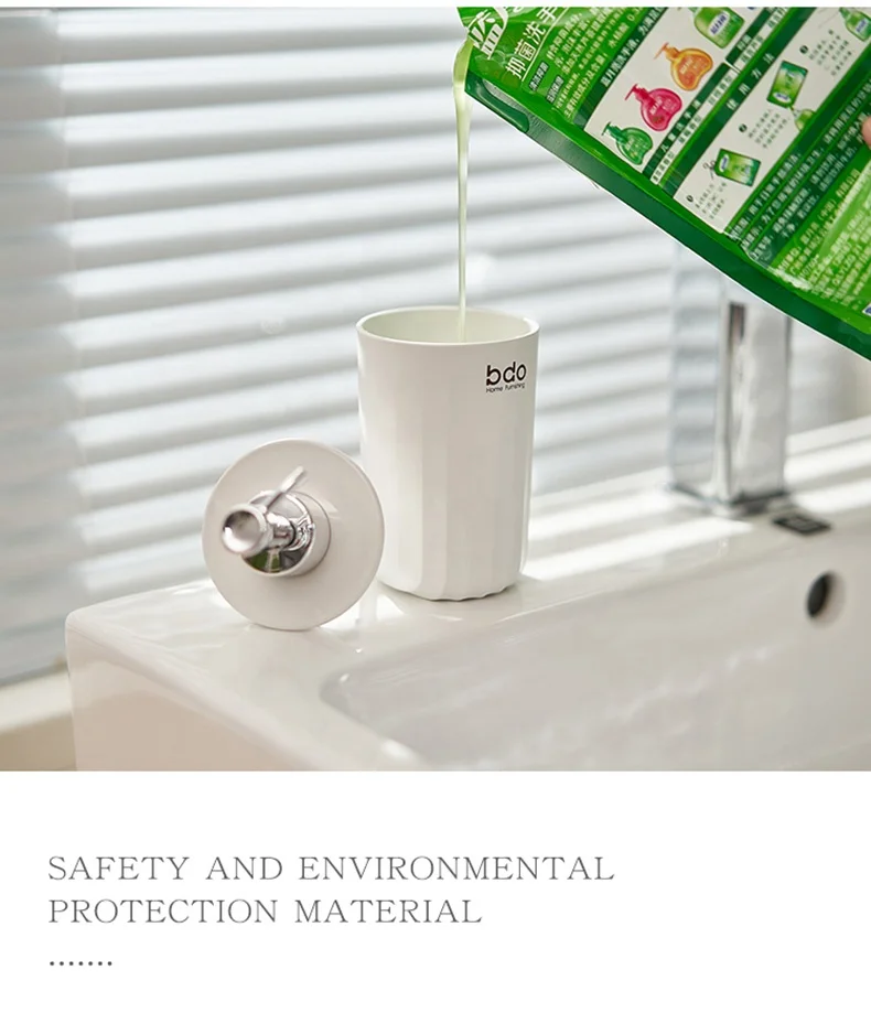 Modern Complete Bath Set Hand Sanitizer Bottle & Soap Dispenser with Shampoo Bathroom Accessories for Restroom Decor