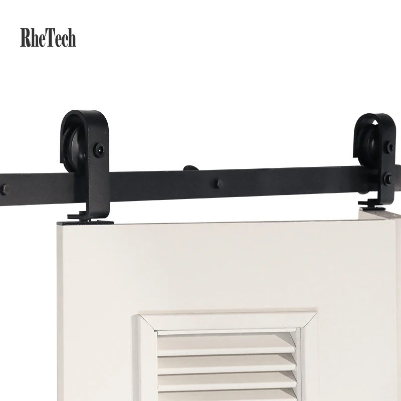 3FT Top Mounted Carbon Steel Bi-Fold Sliding Barn Door With Hardware Kit