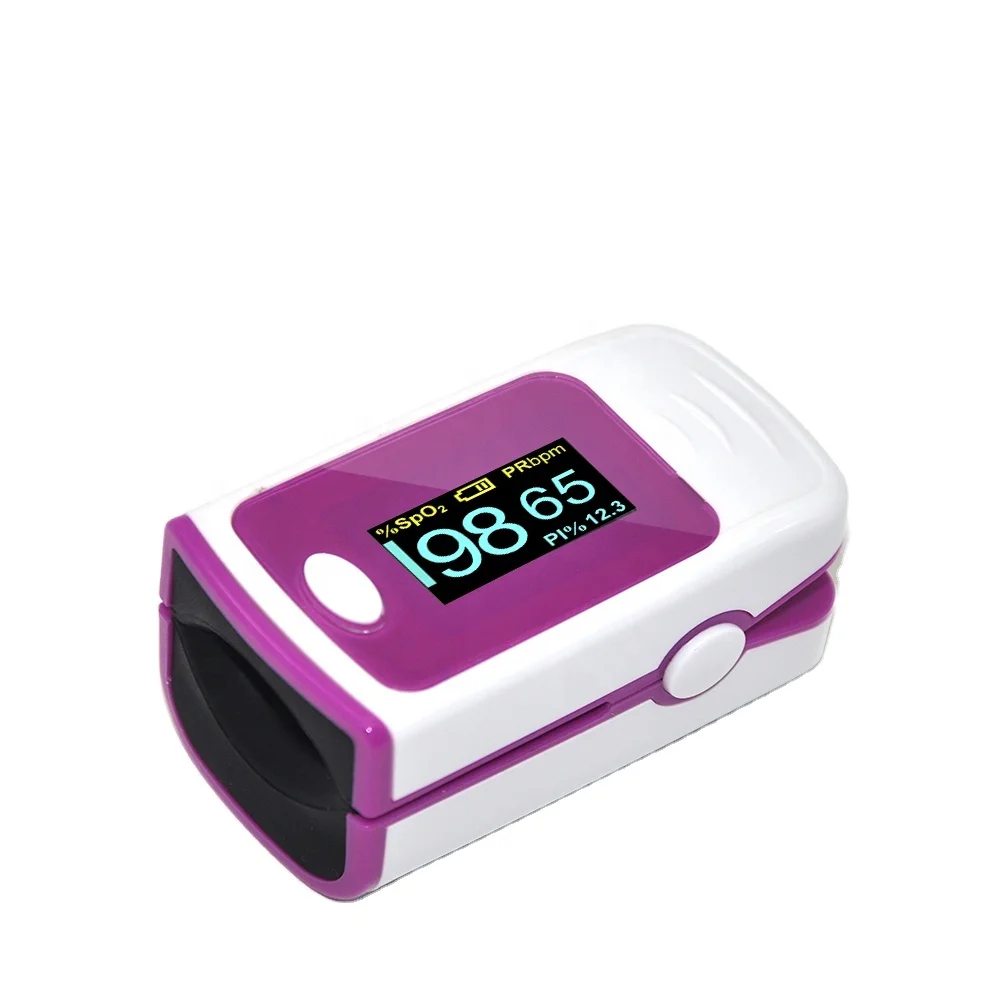 CE медицинский цифровой Пальчиковый Пульсоксиметр Oximetro монитор пульса кислорода в крови розовый oled-дисплей класс электричества II TUV