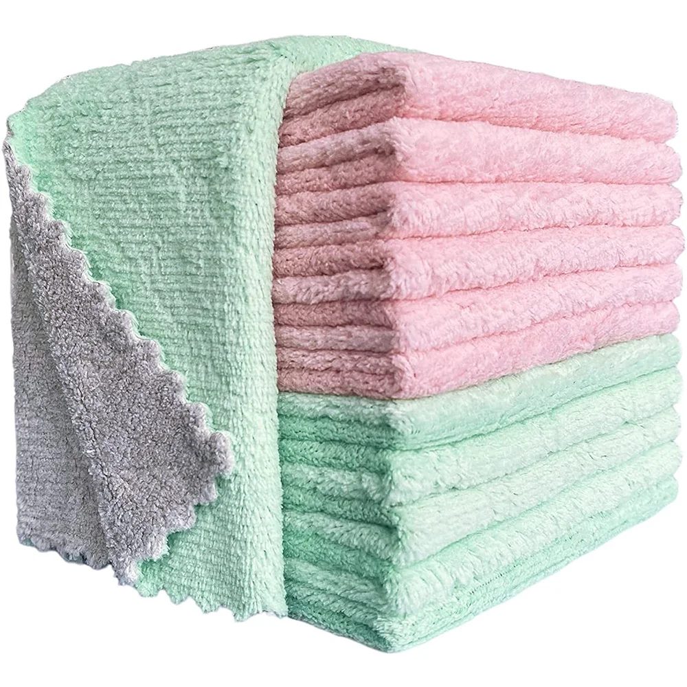 Factory directly sale tea towel microfiber Coral Fleece kitchen cloth dish towel