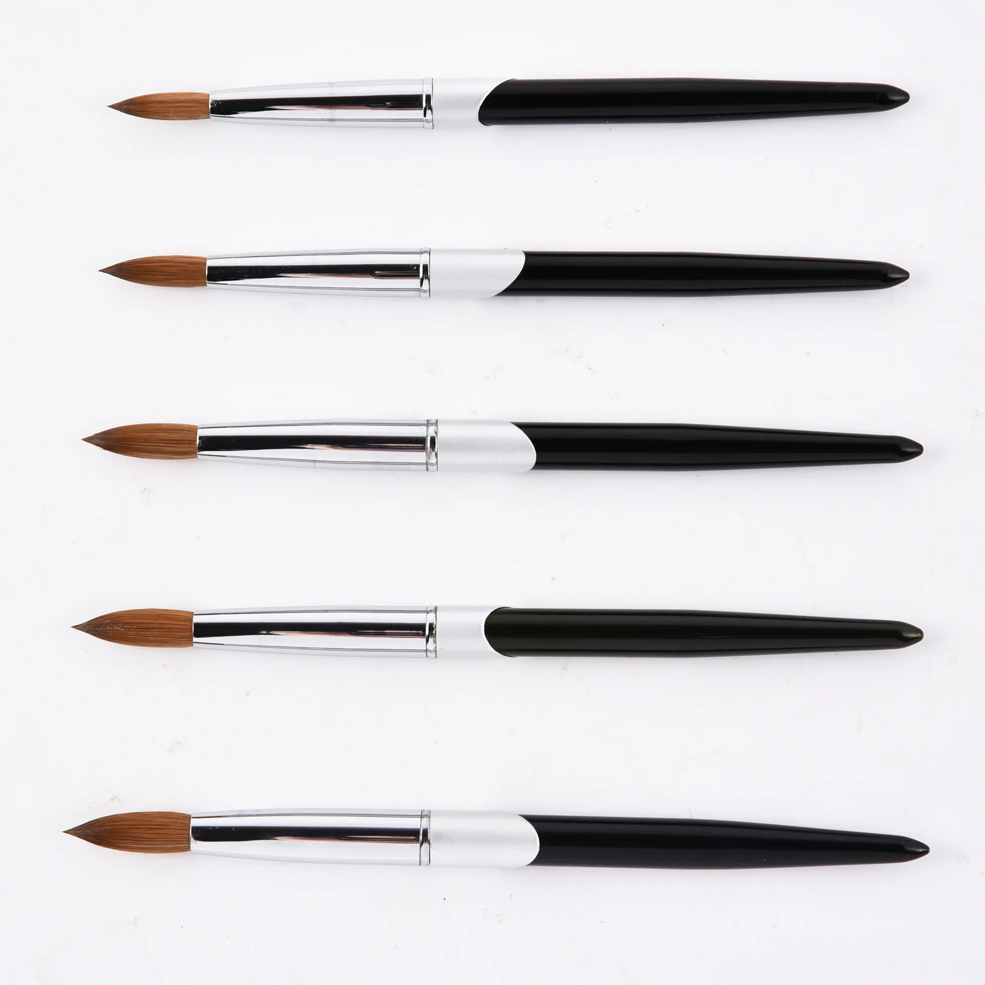 2022 Nail Art Brush Set Aluminium Handle Light Therapy Pen Nail Supplies Copper Tube Nail Painting Pen