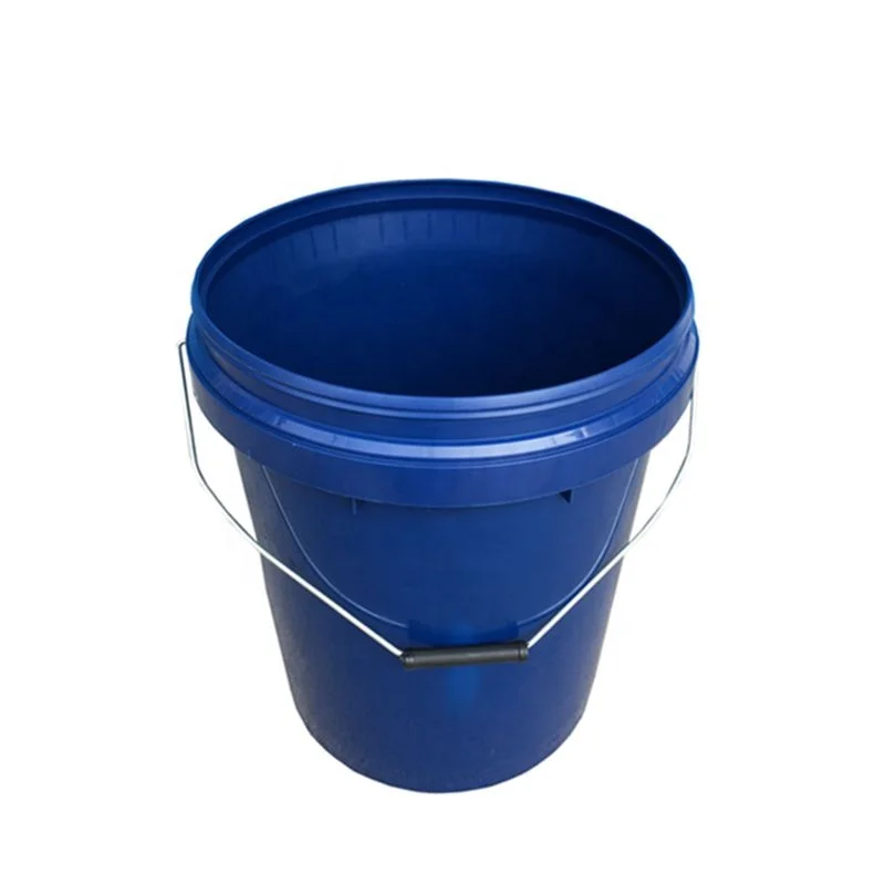  ZY8002- 15 Liters blue customized plastic paint bucket PP pail round barrel with plastic/metal