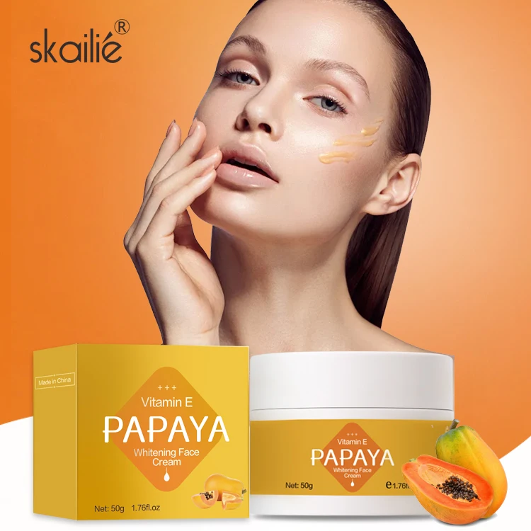 Skin Whitening Face Cream With Papaya Organic Whitening Moisturizing Anti Freckle Day And Night Cream
