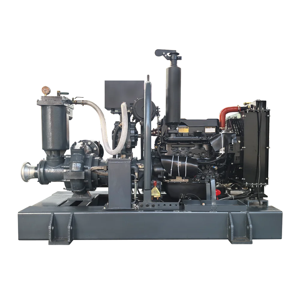 High flow horizontal cast iron diesel engine irrigation pump sewage pump