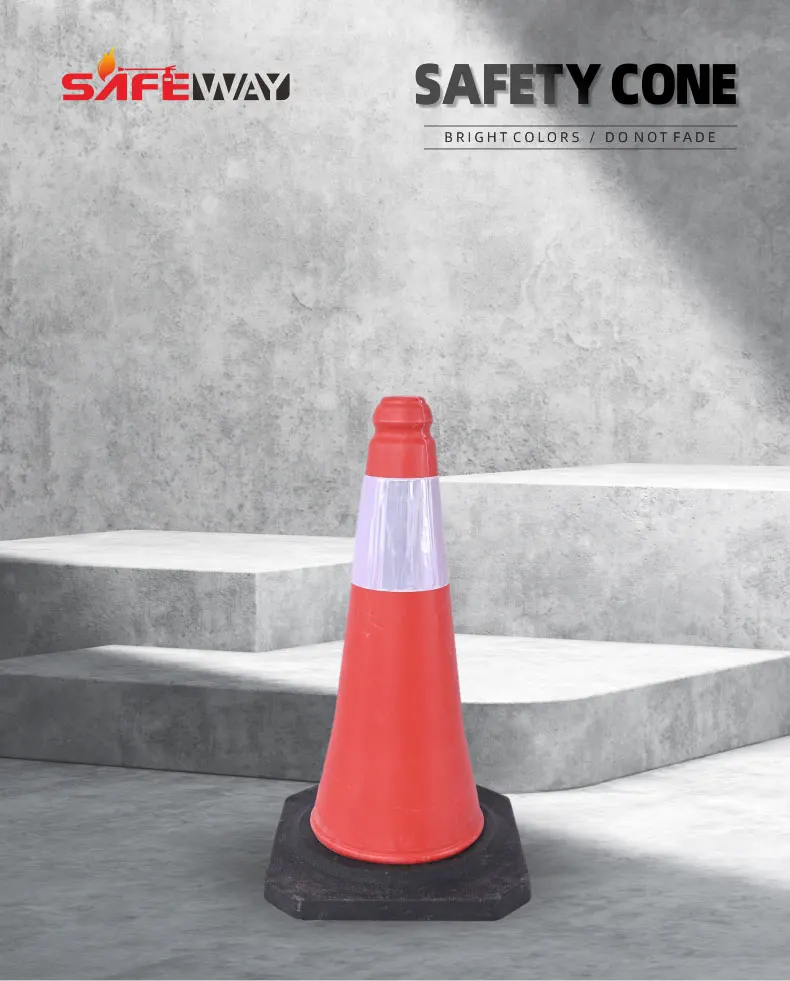 Traffic Cone Europe Standard EVA Traffic Cone 90 Cm Flexible Reflective Road Traffic Cone