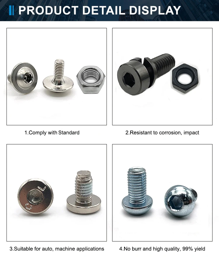 Hexagon Socket Head Cap Screw Bolt Din912 304 Allen Key Bolts Nuts Screws