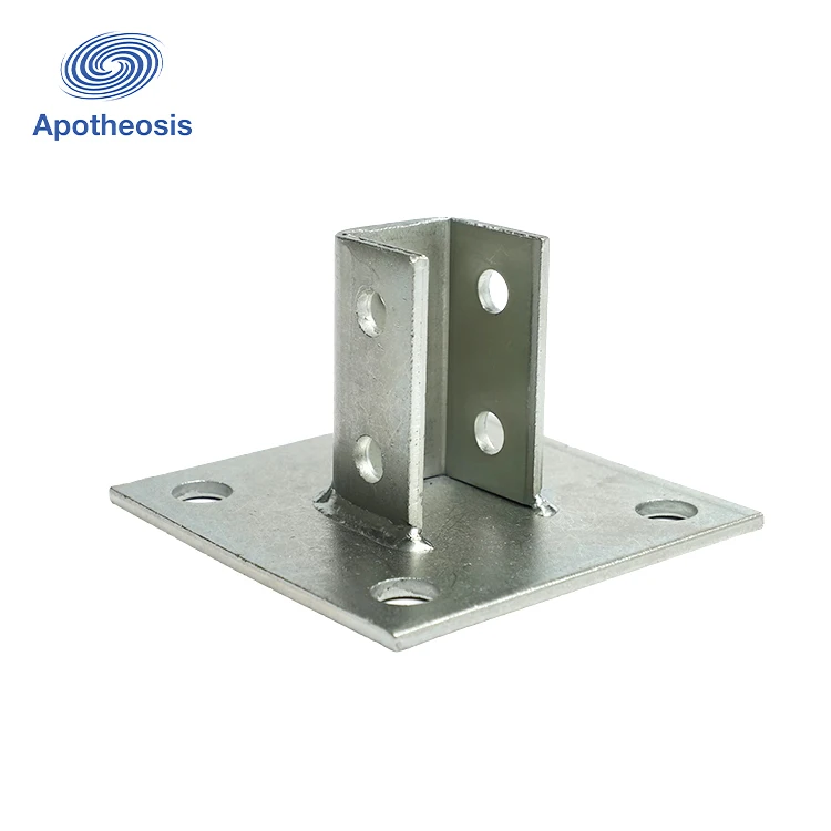 Unistrut Accessory 4-Hole Brackets Post Base for Support Channel Support
