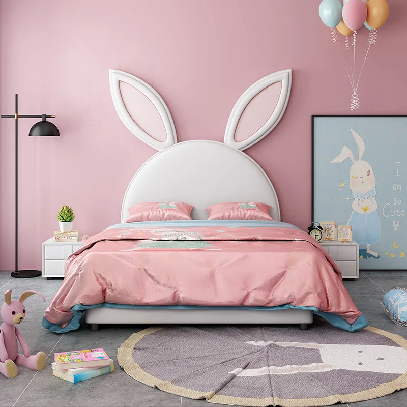 Auxford furniture children cartoon bed beds girls pink bedroom