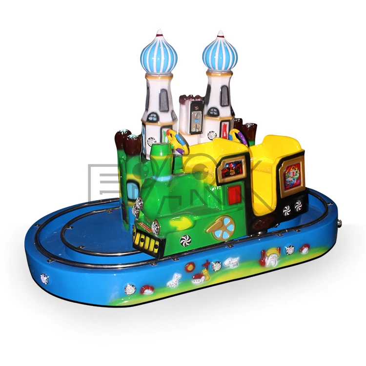 hot sale coin operated kids electronic track carousel amusement kids train game machine