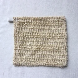 Zero Waste Biodegradable Bath Cleaning Sisal Washcloth Custom Size 100% Natural All Natural Body Wash Cloth 50pcs