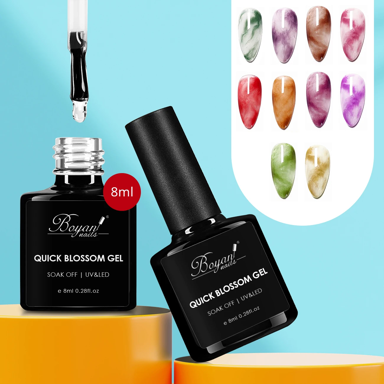 SCI high quality UV gel polish Quick Blossom gel soak off UV gel private label functional Top coat