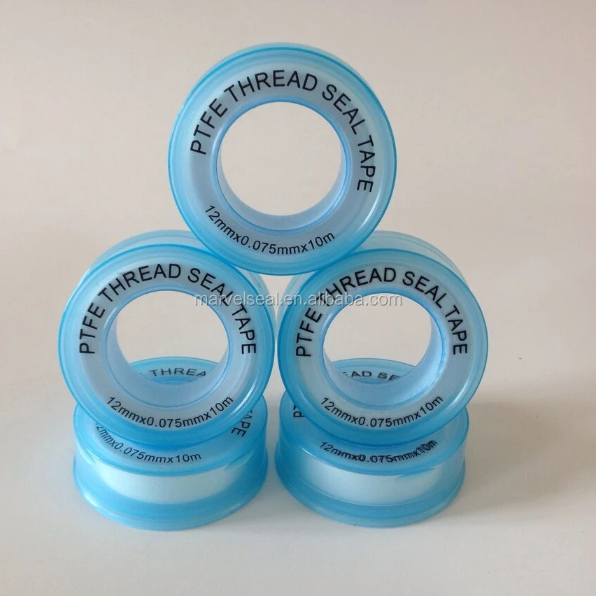 Hot selling ptfe thread seal tape with low price Cinta de ptfe white tape blue cover