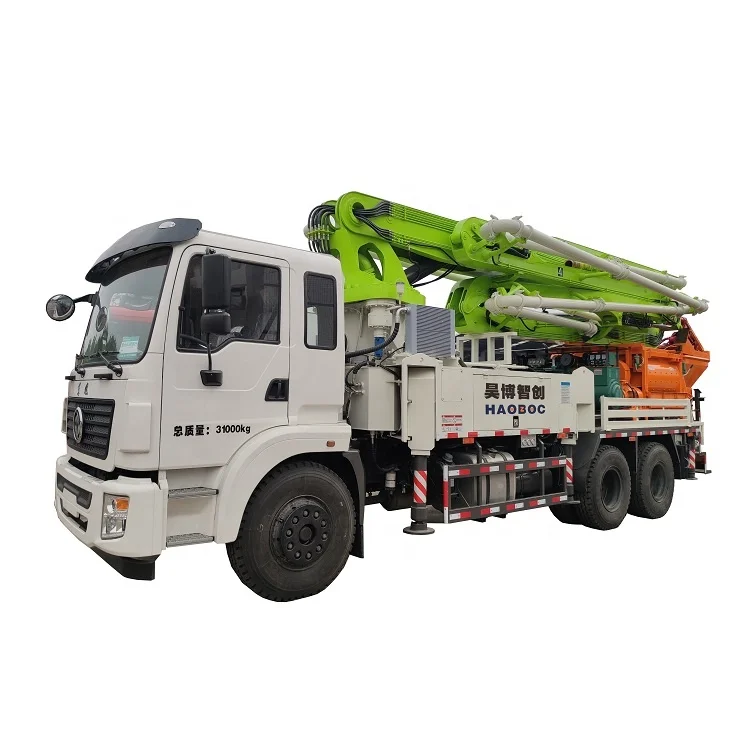 
Construction equipment best solution Haoboc H8 series 35 m 37 m 38 m high efficiency mini concrete pump car with mixer 