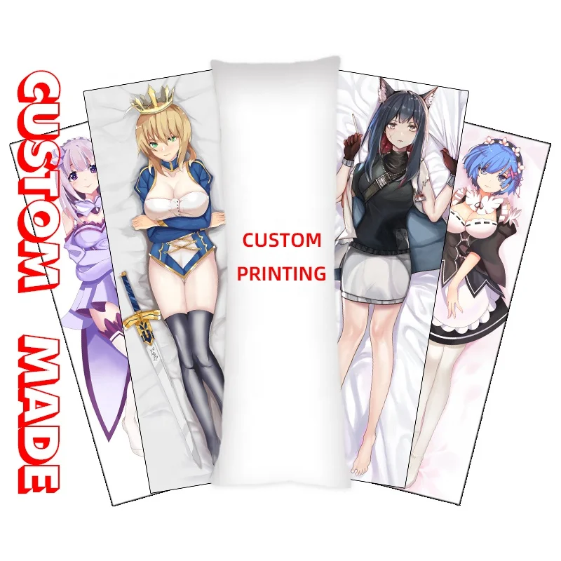 Factory high quality cute pillow case flandre scarlet girl customized monogatari anime hentai wholesale bed rest