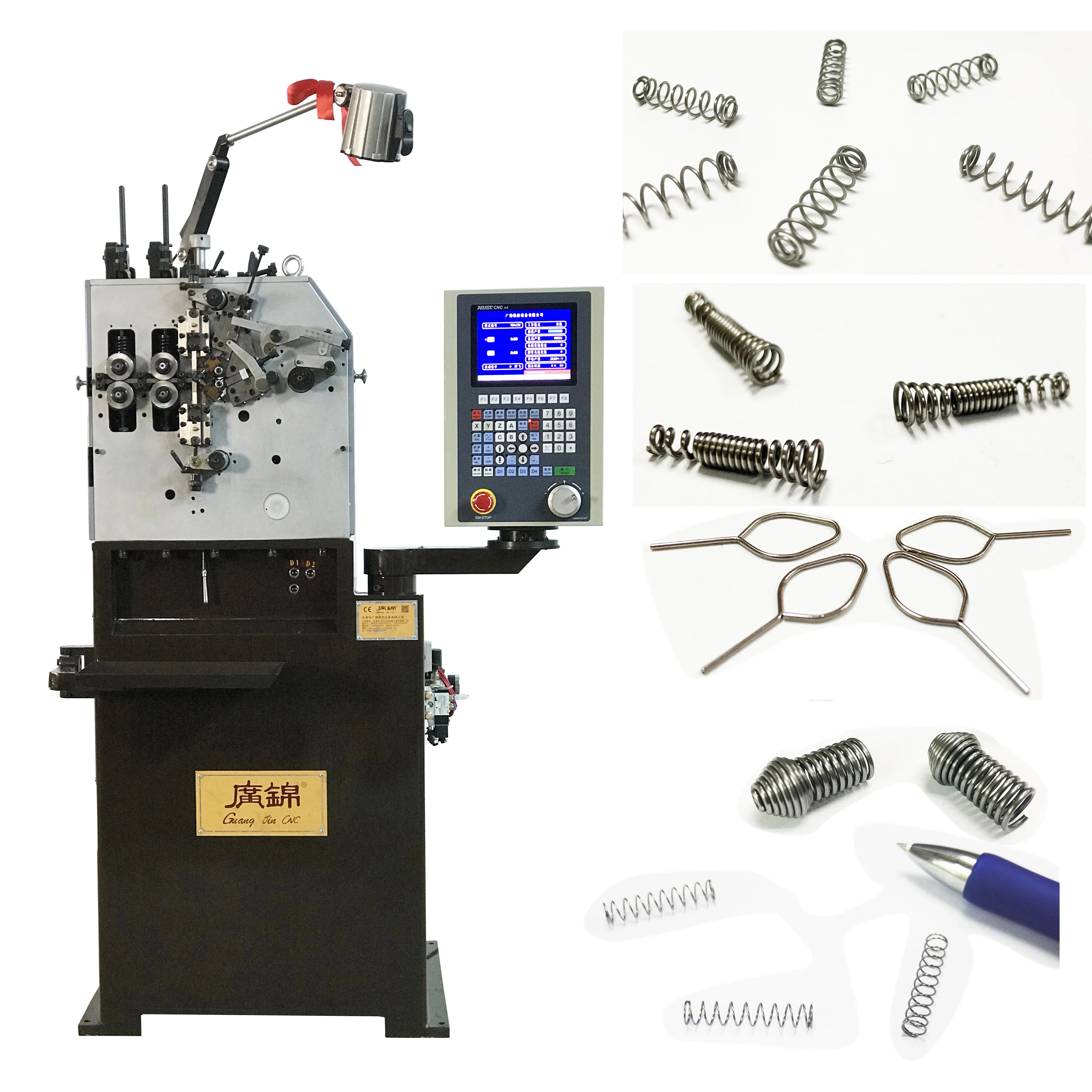 2 Axis Automatic spring making machine coil machine for ball pen spring and oil seal springs