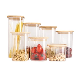 Glass Spice Jars/Bottles 450Ml 750Ml 1000Ml 1500Ml 2000Ml Empty Square Spice Containers