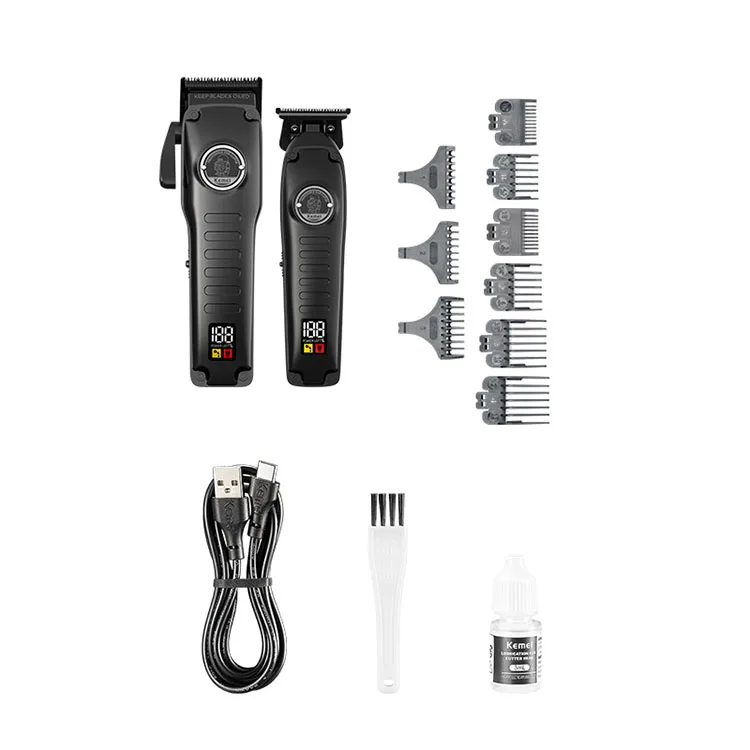 kemei Best Hair Trimmer Multifunctional Brushless Motor Hair Trimmer 2pcs km-1827 Pro Electric Bldc Hair Clippers wholesale